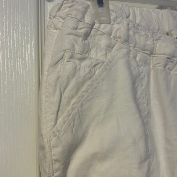 A Pea in the pod under Maternity underbelly white Linen pants - M - Picture 5 of 7